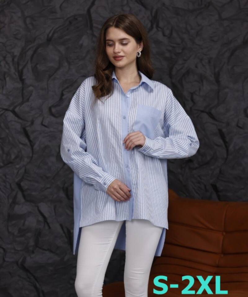  Koszula damska (Turecki produkt) Roz S-2XL, 1 Kolor  Paczka 5 szt